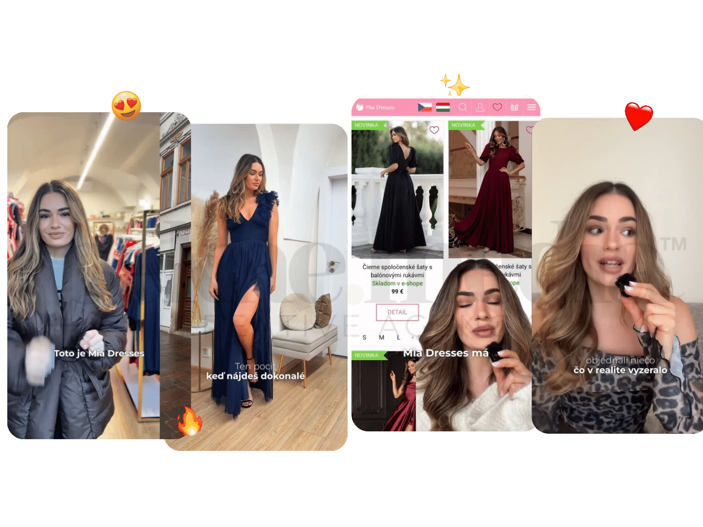 Reklamná kreatíva pre Mia Dresses